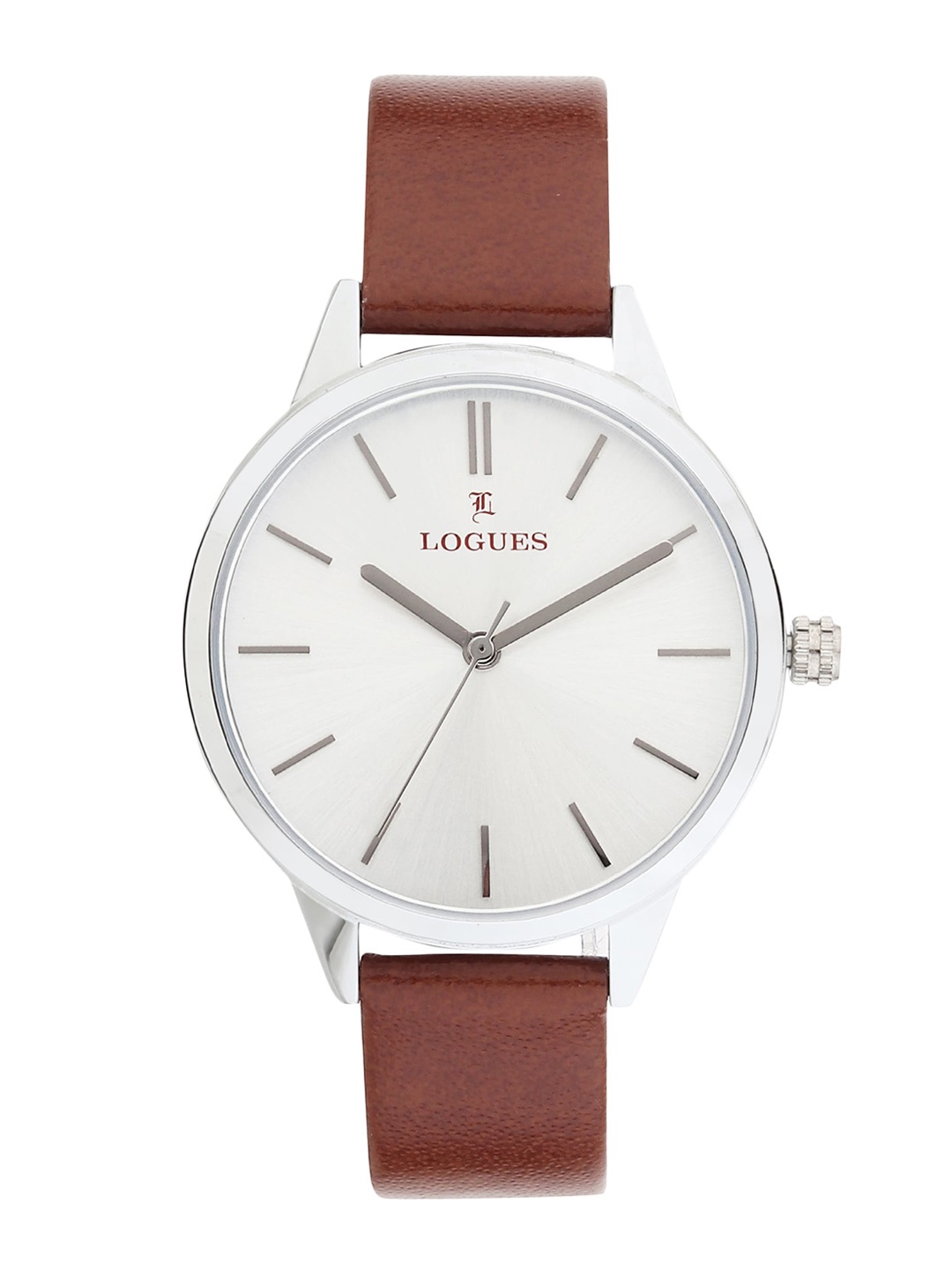 

LOGUES Women Printed Dial Leather Straps Analogue Watch L E-669 SL-02, Brown
