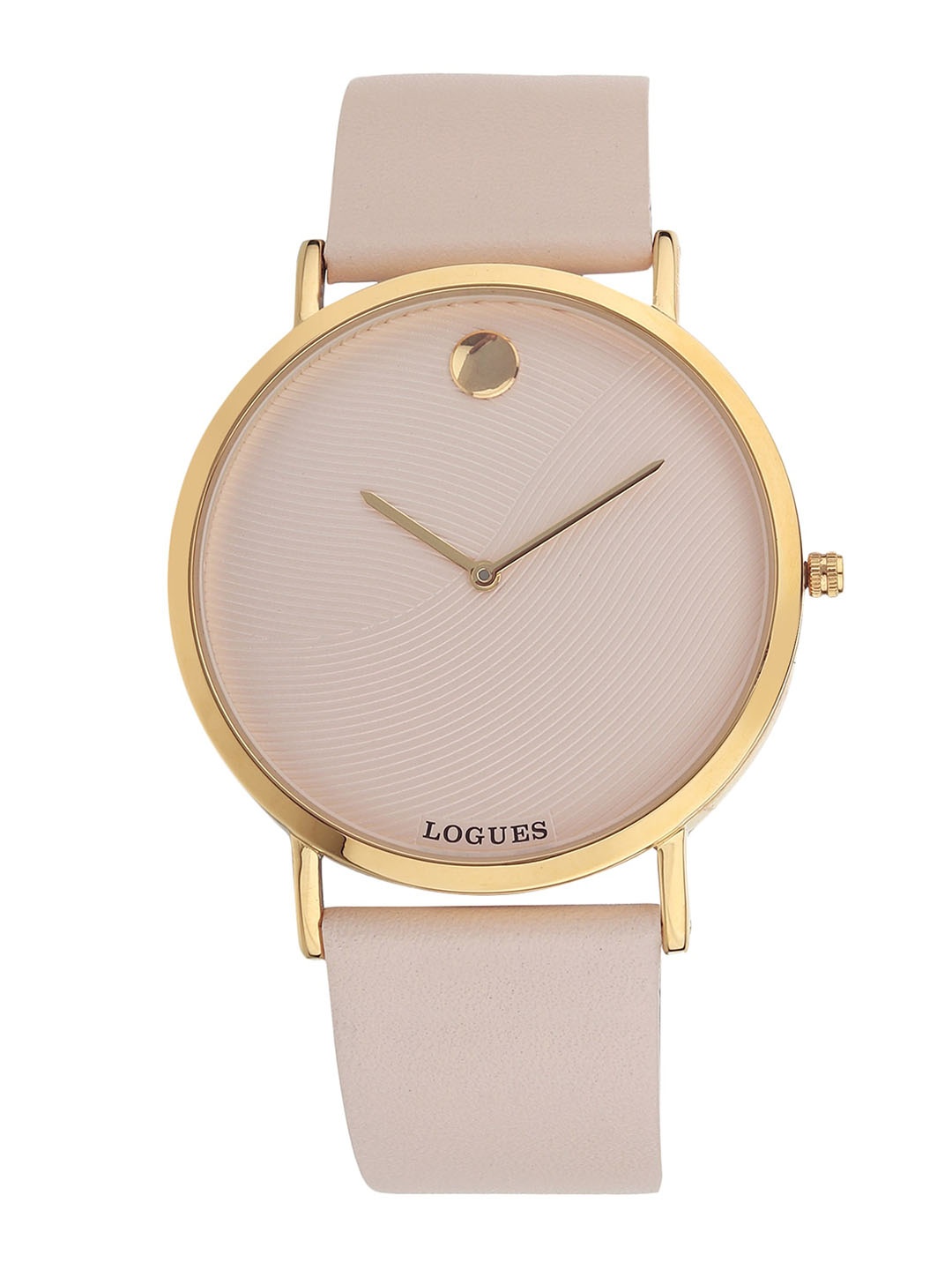 

LOGUES Men Leather Straps Analogue Watch G 1466 YL-50, Pink