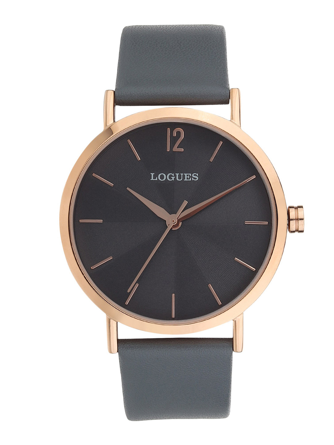 

LOGUES Men Leather Straps Analogue Watch G 4129 WL-27, Grey