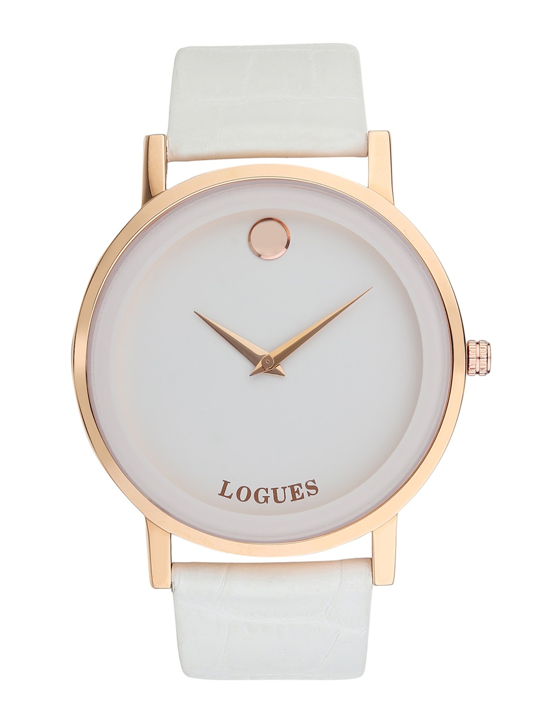 

LOGUES Men Leather Straps Analogue Watch G 1497 WL-16, White