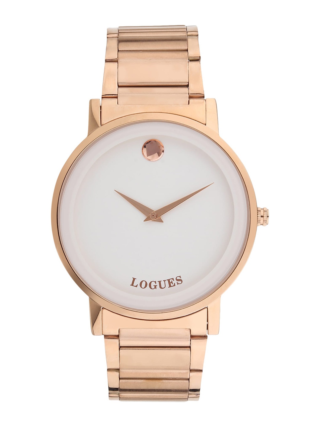 

LOGUES Men Stainless Steel Bracelet Style Straps Analogue Watch G 1497 WM-01, Rose