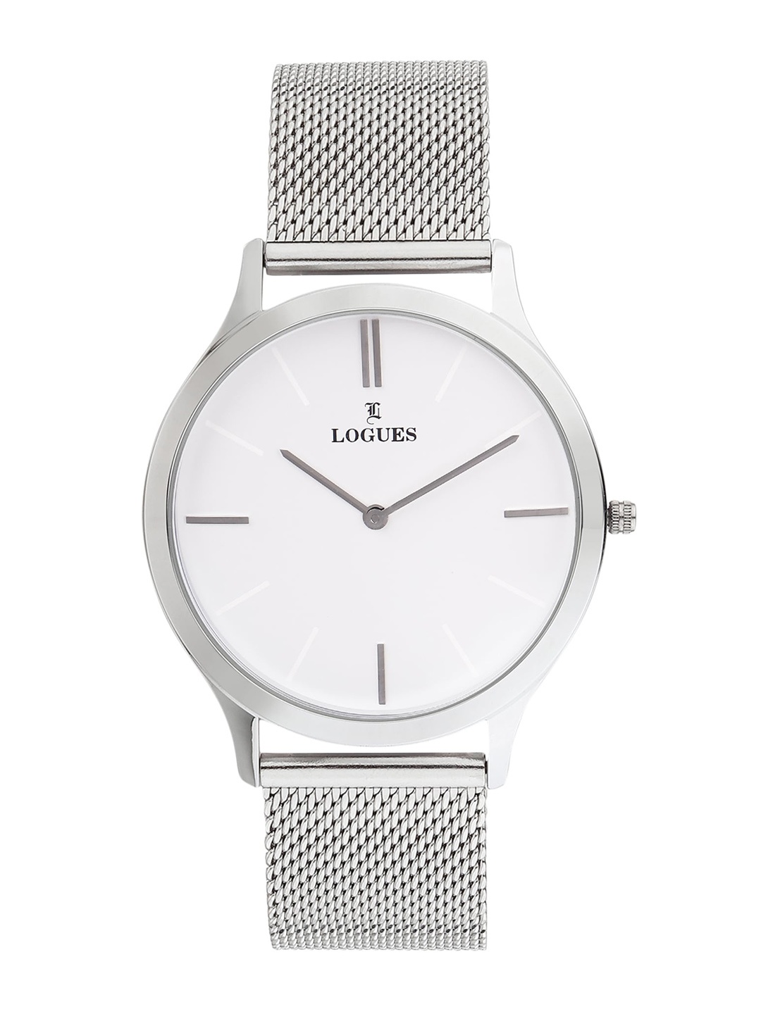 

LOGUES Men Stainless Steel Bracelet Style Straps Analogue Watch G 1476 SZ-02, White