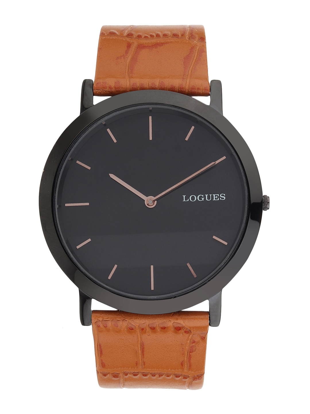 

LOGUES Men Leather Textured Straps Analogue Watch G 1482 NL-14, Brown