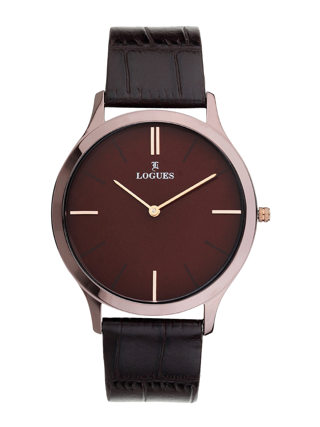 

LOGUES Men Leather Textured Straps Analogue Watch G 1476 YL-02, Black