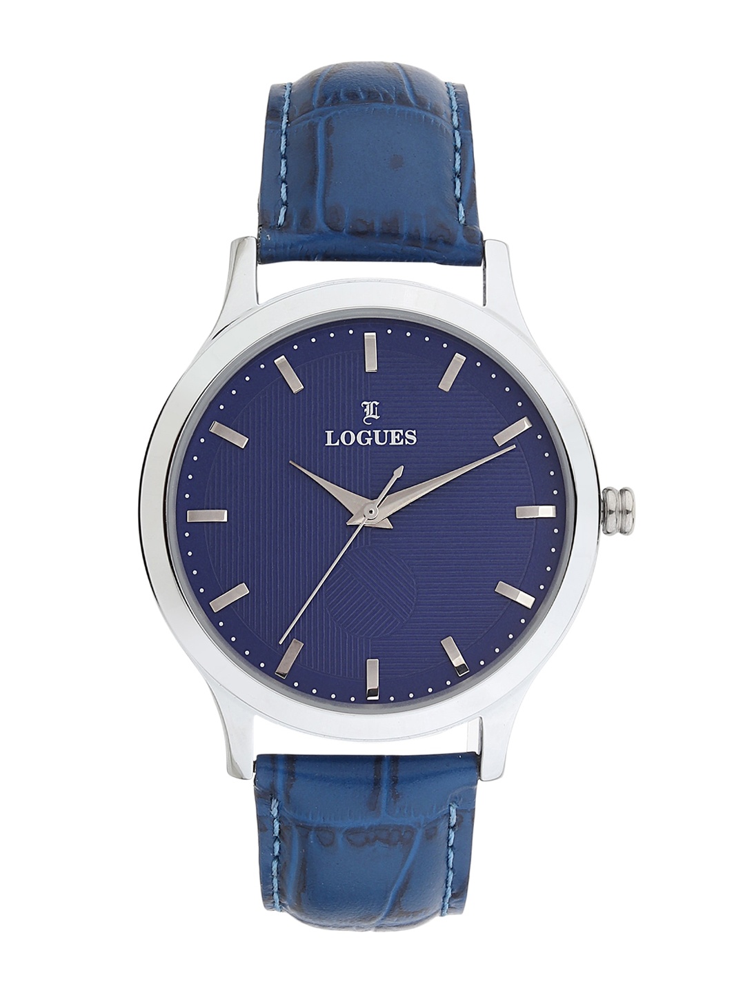 

LOGUES Men Leather Straps Analogue Watch G E-825 SL-04, Blue