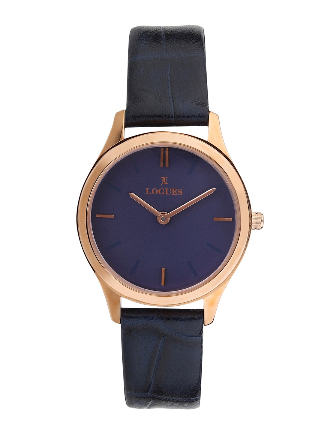 

LOGUES Women Dial & Leather Straps Analogue Watch L 1476 WL 04, Black