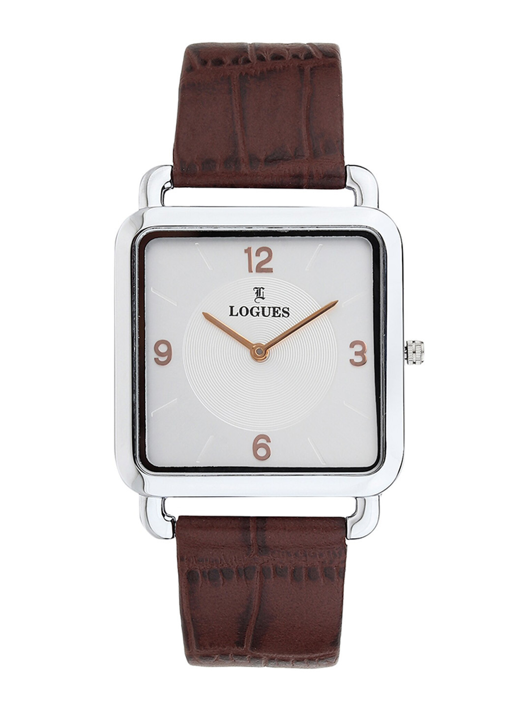 

LOGUES Men Patterned Dial & Leather Textured Straps Analogue Watch G 1468 SL-02, Brown