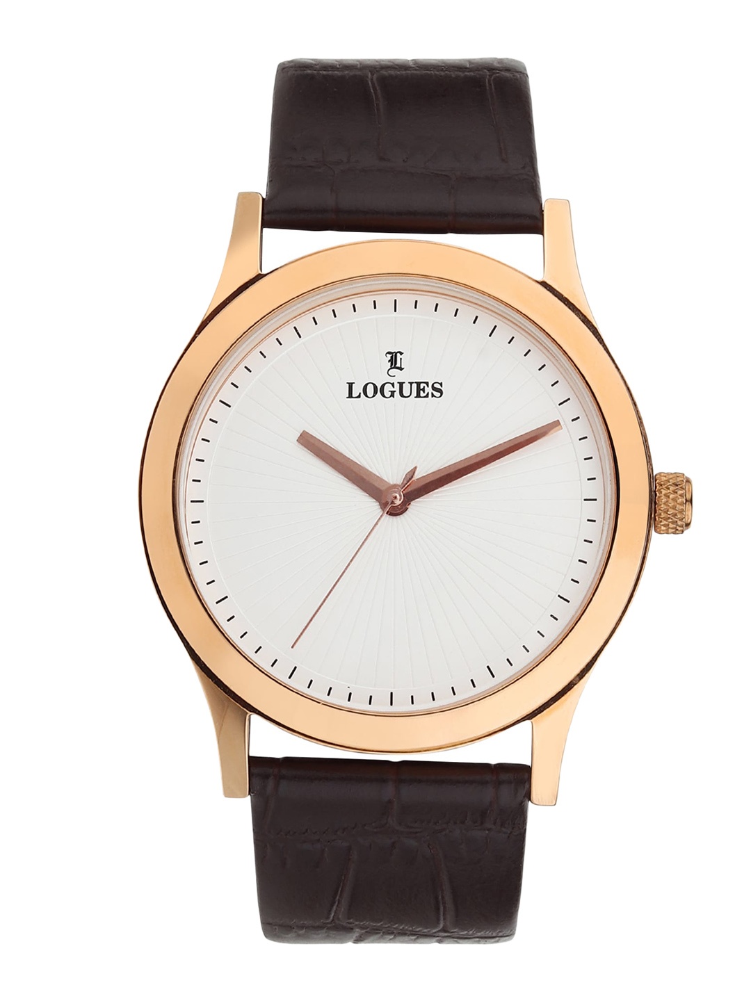 

LOGUES Men Dial & Leather Straps Analogue Watch G 4105 WL-02, White