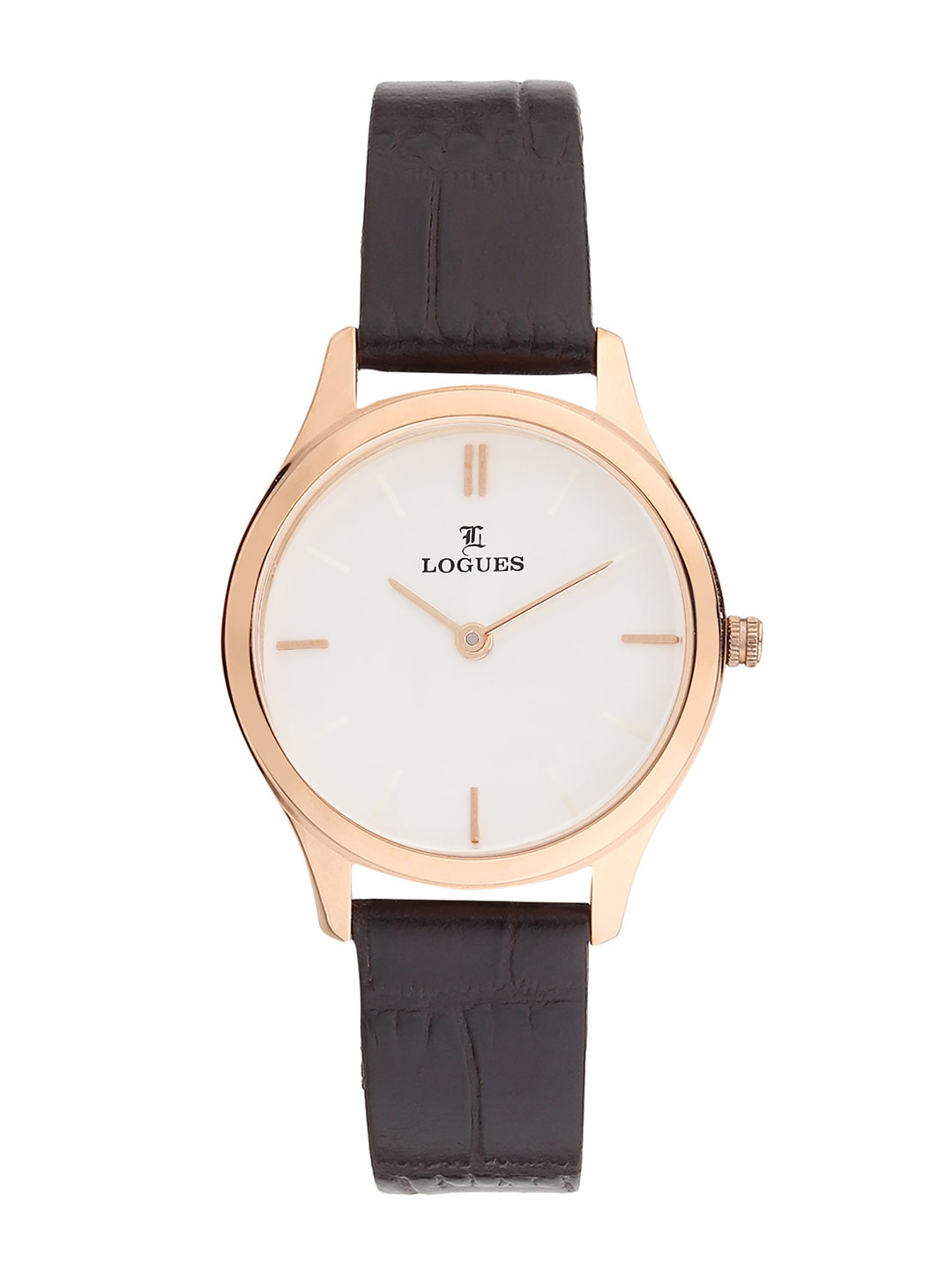 

LOGUES Women Leather Straps Analogue Watch L 1476 WL-02, Black