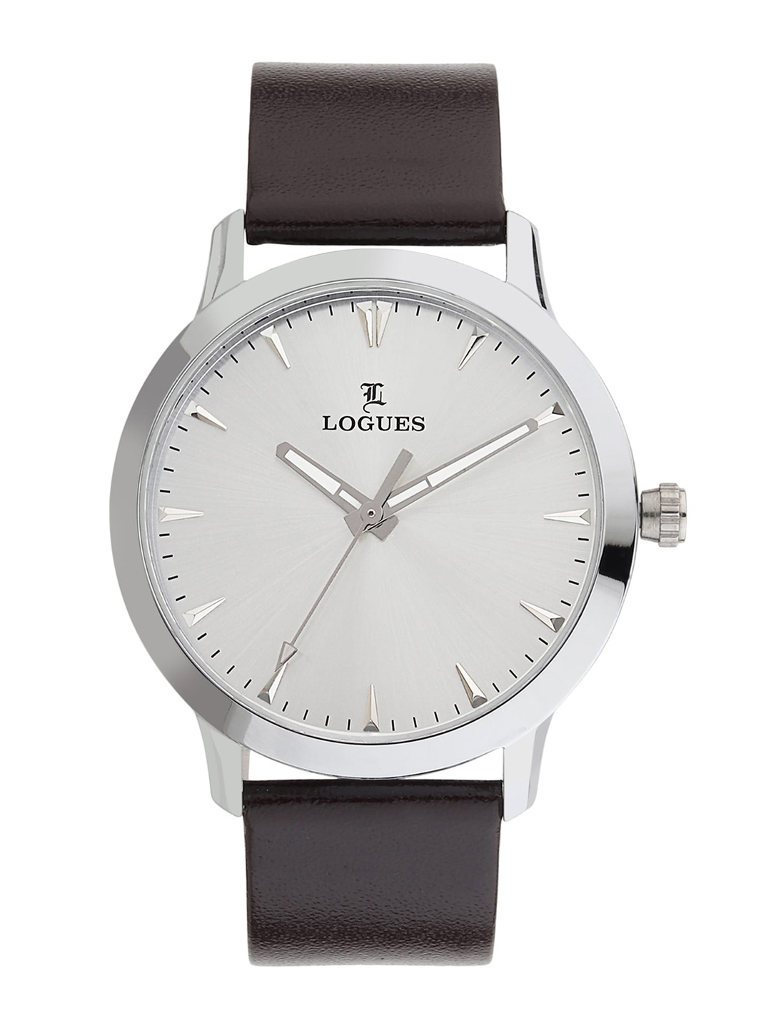 

LOGUES Men Leather Straps Analogue Watch G E-839 SL-02, Brown