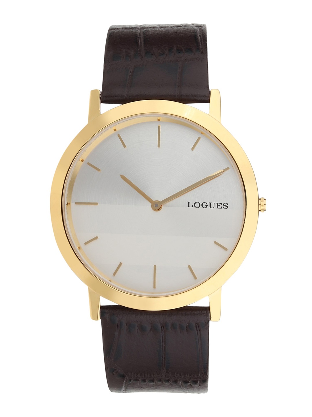 

LOGUES Men Leather Textured Straps Analogue Watch G 1482 YL-02, White
