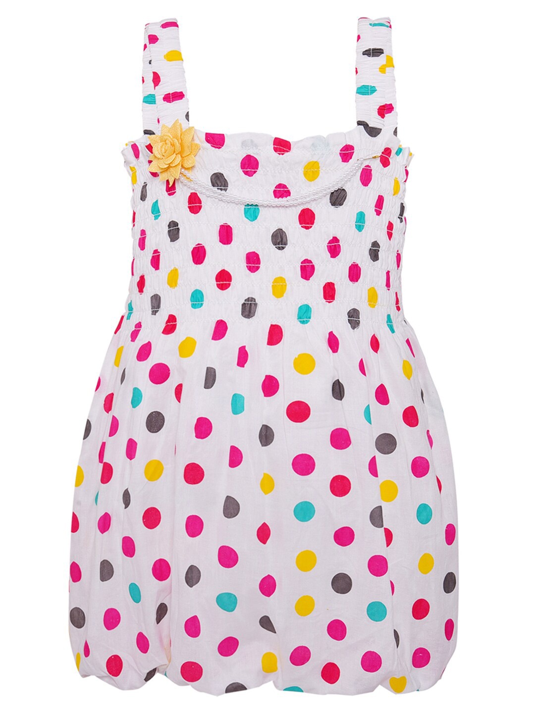 

Wish Karo Girls Polka Dot Print A-Line Dress, Yellow