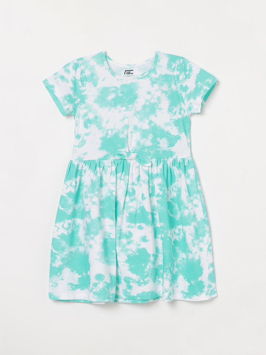 

Fame Forever by Lifestyle Girls Abstract Printed Fit & Flare Dress, Green