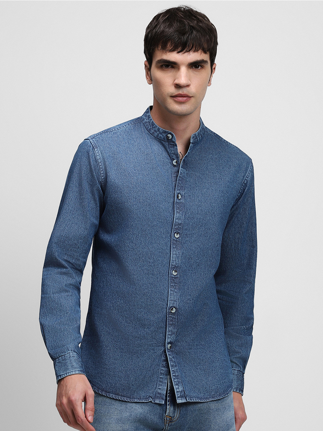 

Dennis Lingo India Slim Pure Cotton Slim Fit Casual Shirt, Blue
