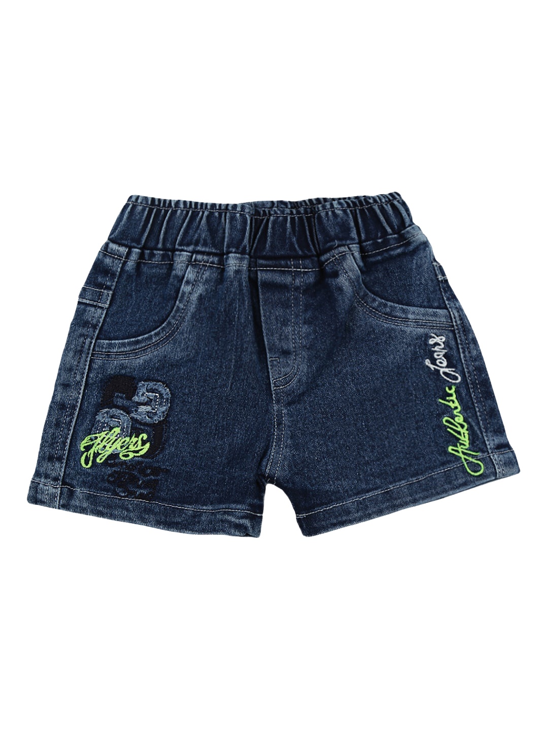 

V-Mart Infants Kids Washed Cotton Denim Shorts, Navy blue