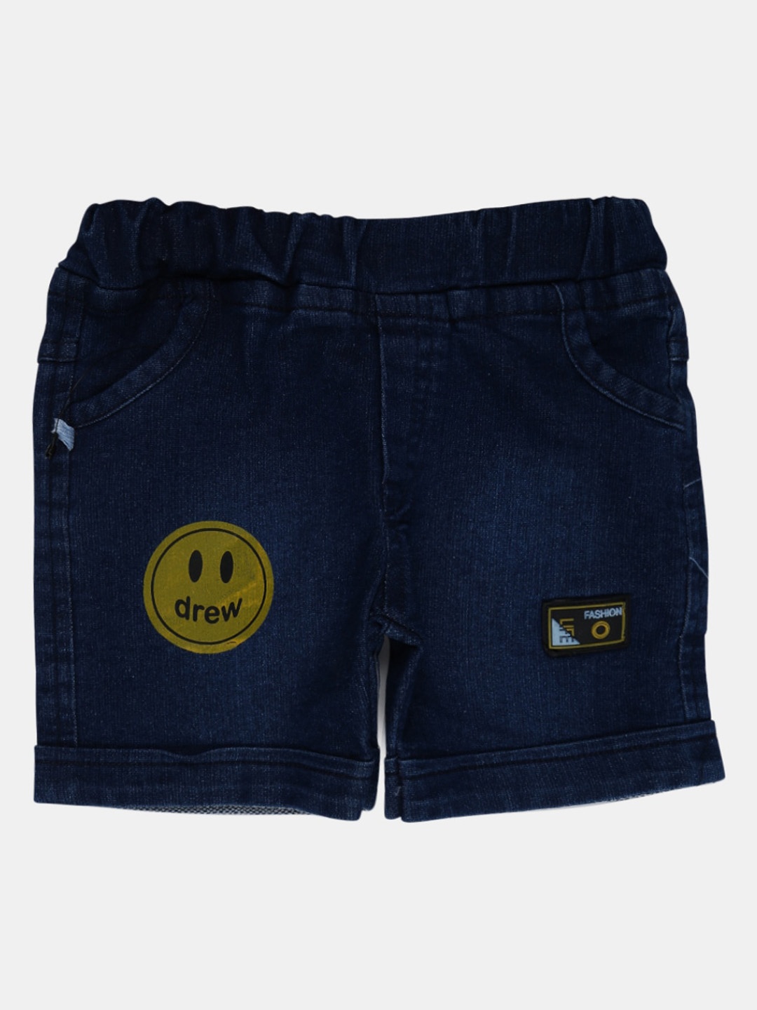 

V-Mart Infant Cotton Mid-Rise Denim Shorts, Blue