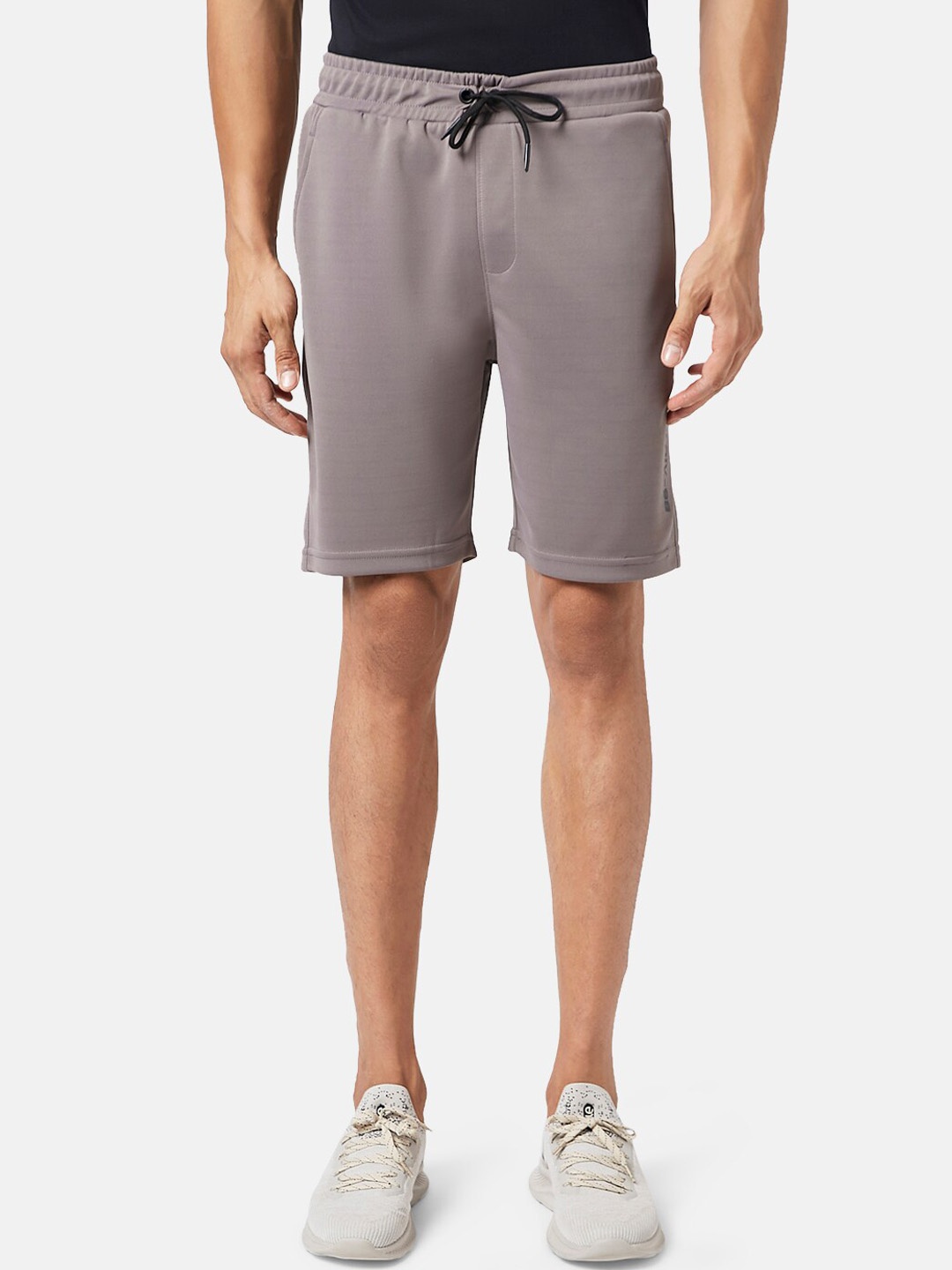 

Ajile by Pantaloons Men Slim Fit Mid-Rise Sports Shorts, Grey