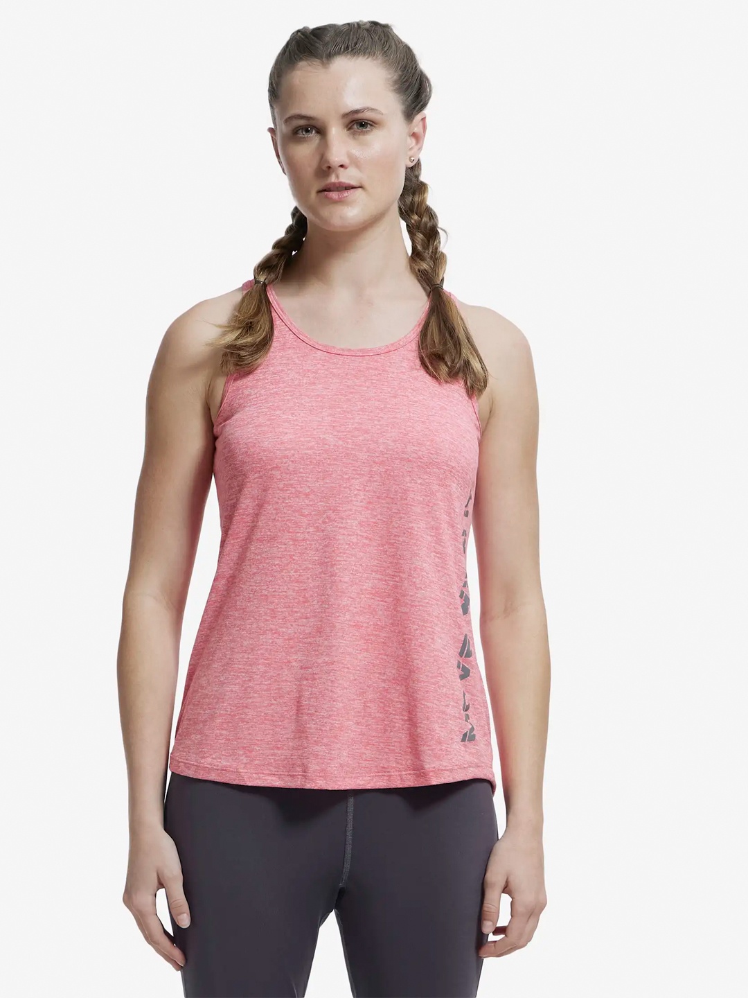 

Jockey Microfiber Fabric Graphic Printed Tank Top With Breathable Mesh-MW33, Coral