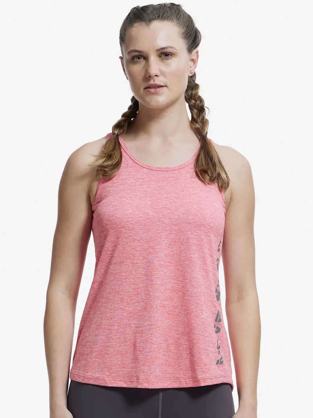 

Jockey Microfiber Fabric Graphic Printed Tank Top With Breathable Mesh-MW33, Coral