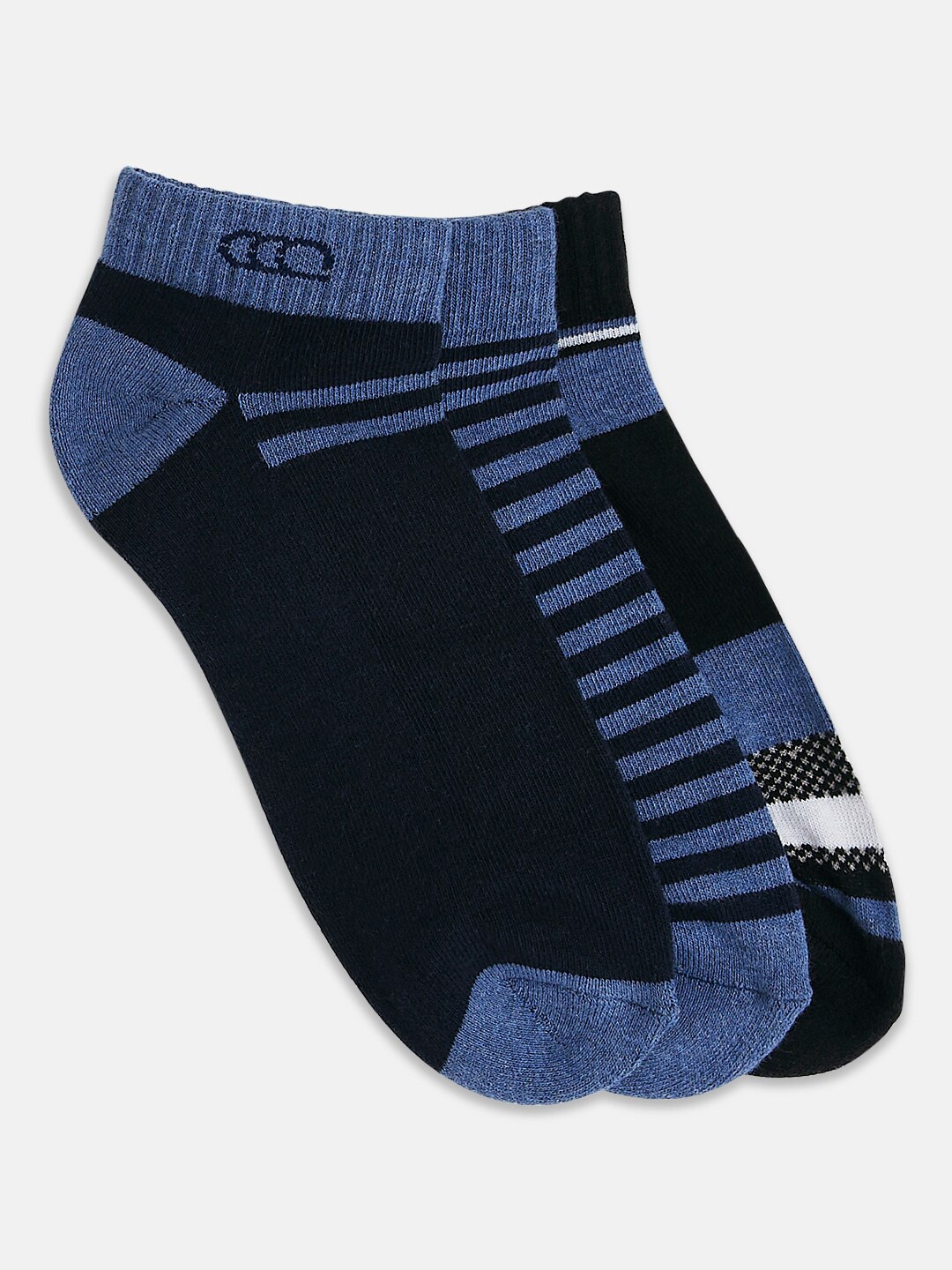 

Ajile by Pantaloons Men Pack Of 3 Patterned Ankle-Length Socks, Blue