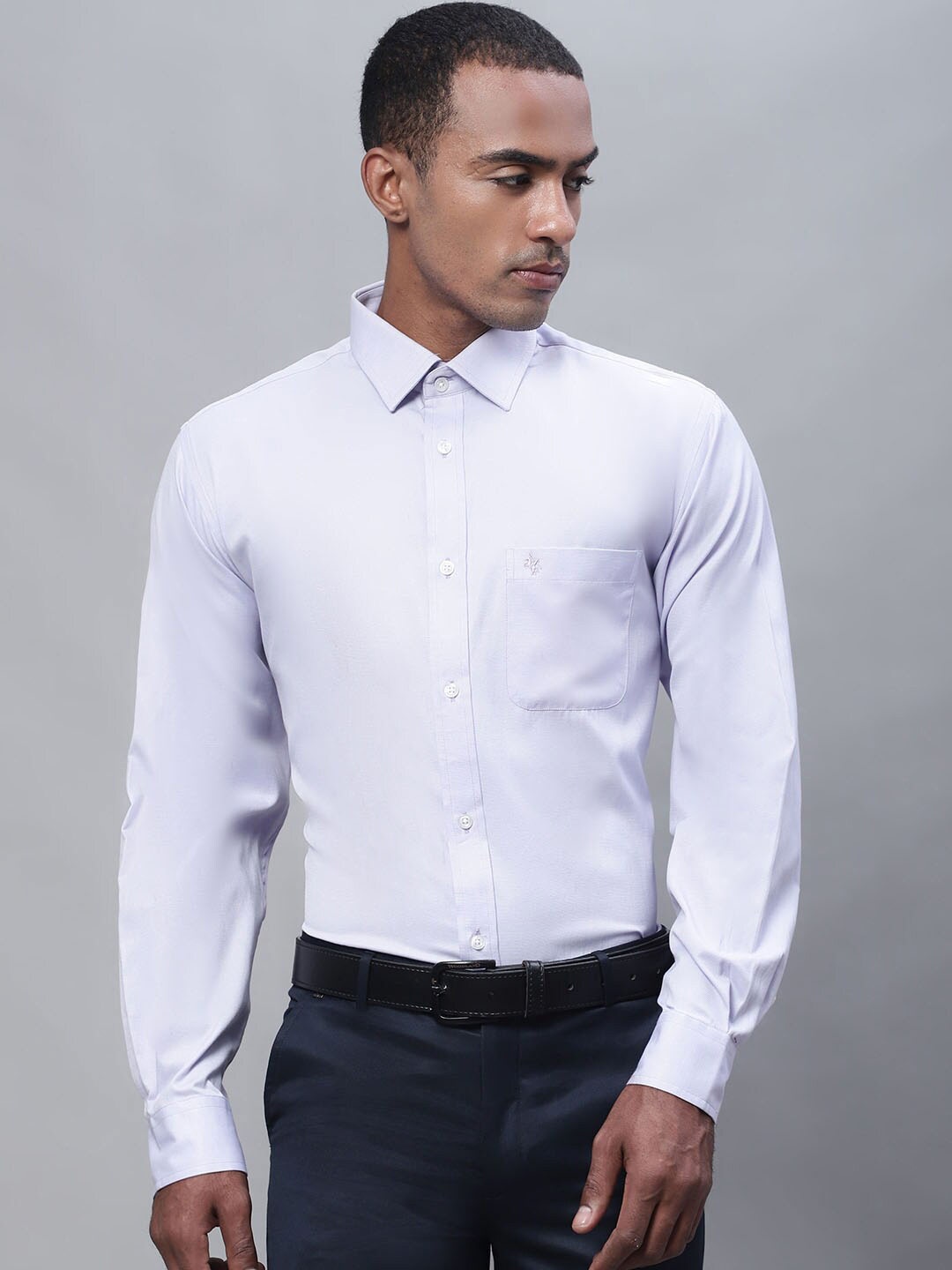 

Cantabil Spread Collar Cotton Formal Shirt, Purple
