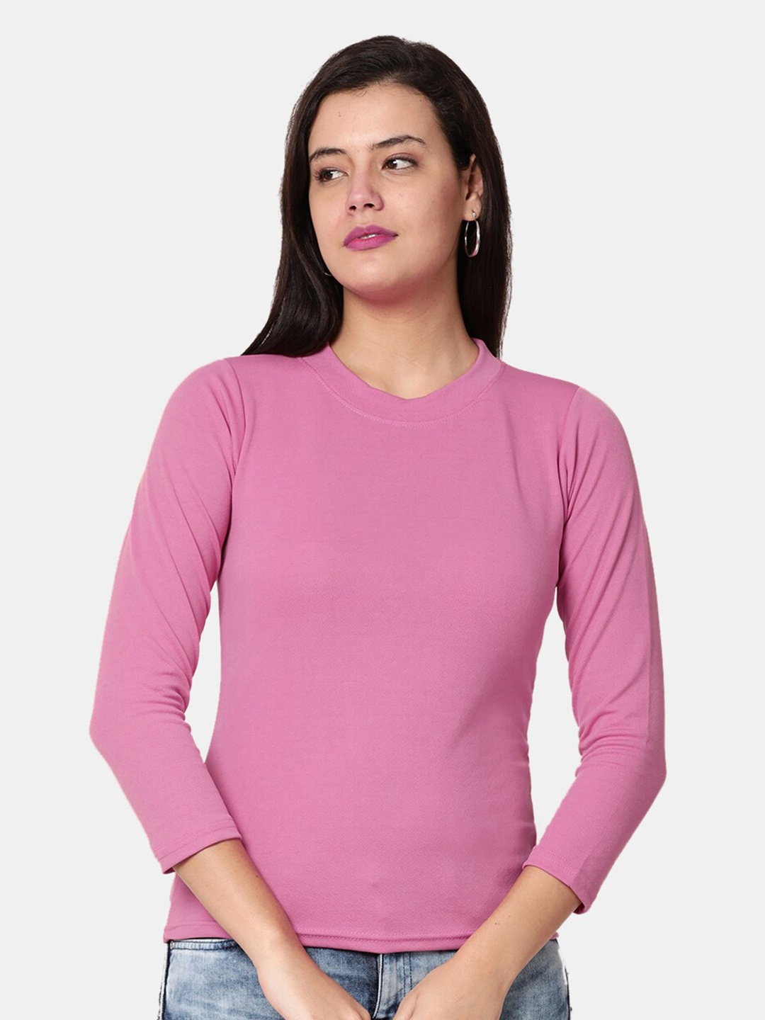 

Selvia Knitted Fitted Top, Pink