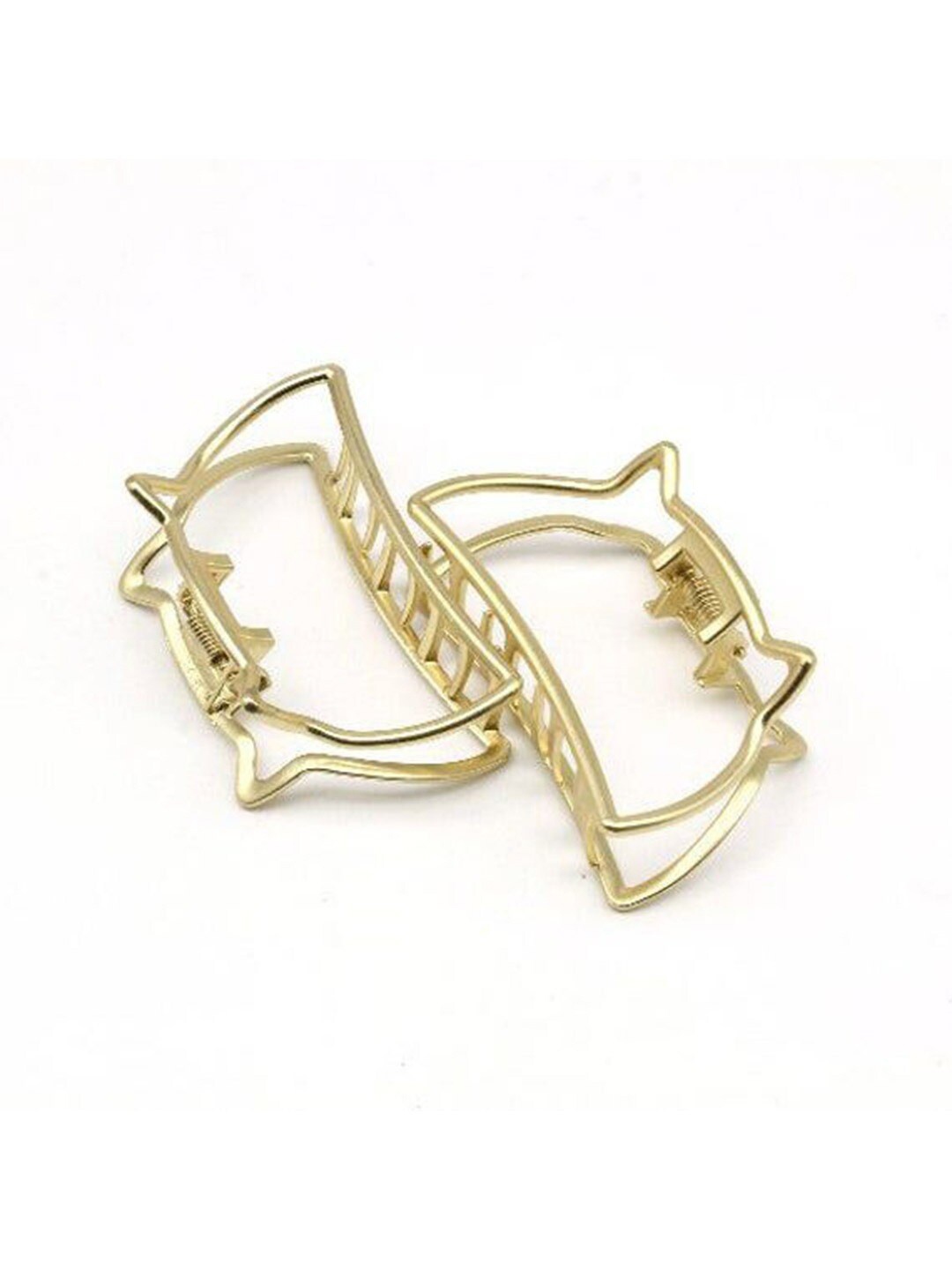 

Krelin Women Set Of 2 Mettal Gold Plated Claw Clips