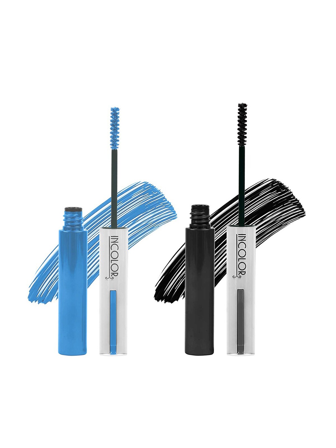 

INCOLOR Set of 2 Long Lasting Mascaras 6 ml Each - Smoky Black 01 & Blueberry Pop 03
