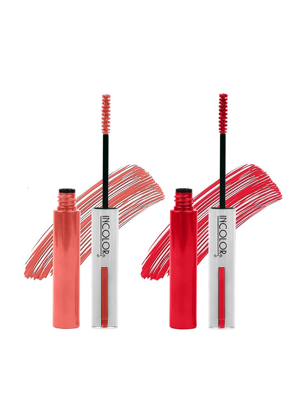 

INCOLOR Set of 2 Long Lasting Mascaras 6 ml Each - Imperial Red 05 & Orange Zest 04