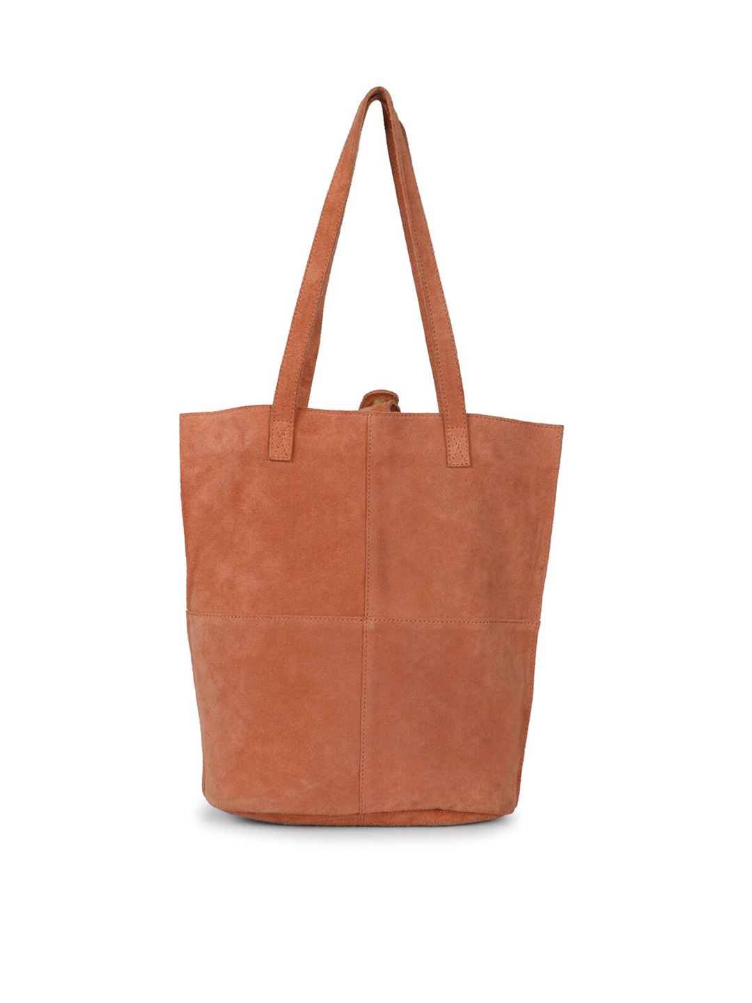 

Saint G Tan Leather Structured Shoulder Bag with Tasselled