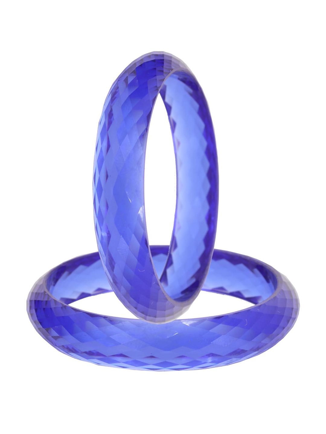 

NMII Set Of 2 Textured Acrylic Bangles, Blue