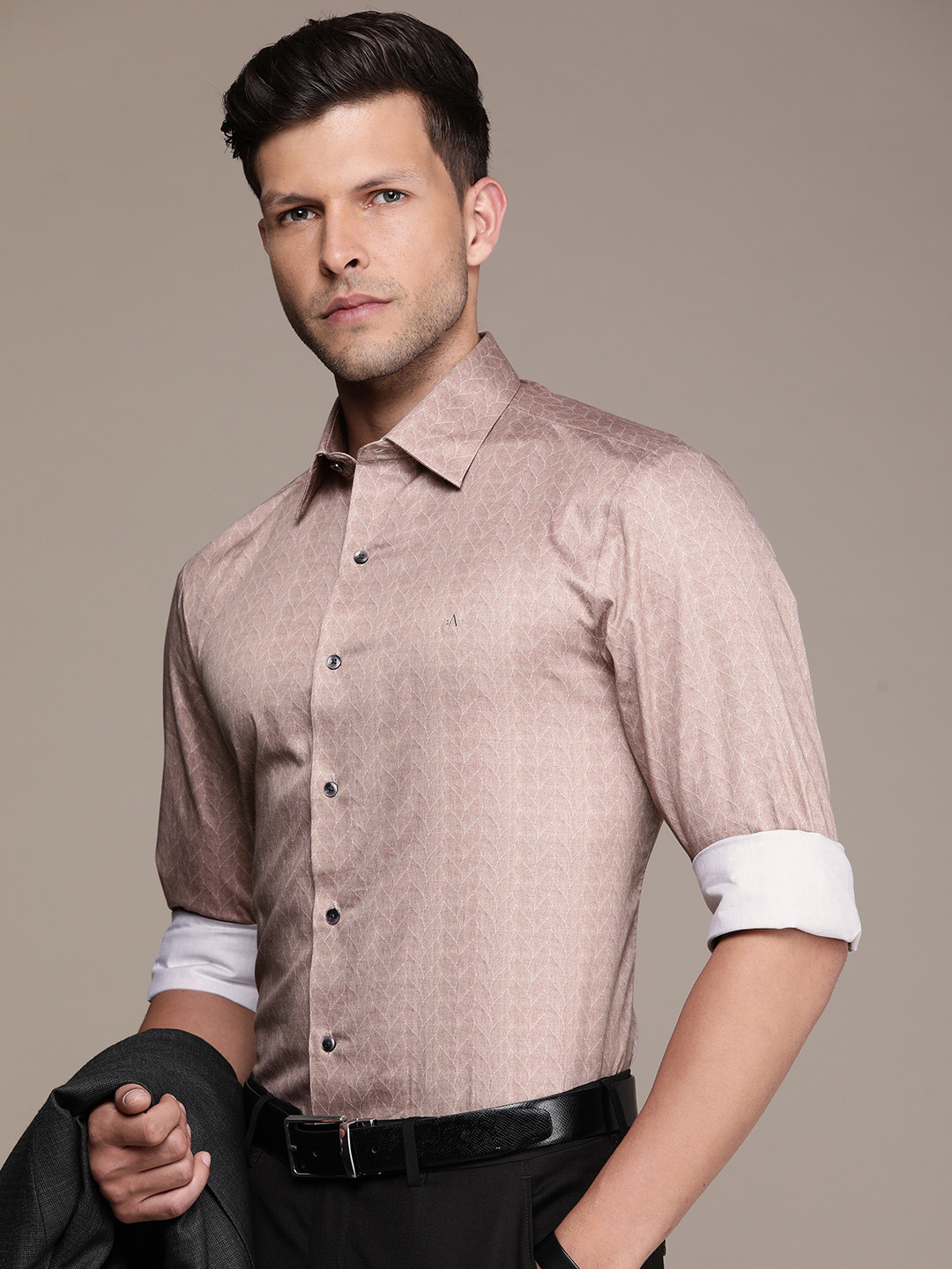 

Arrow Floral Printed Pure Cotton Formal Shirt, Pink