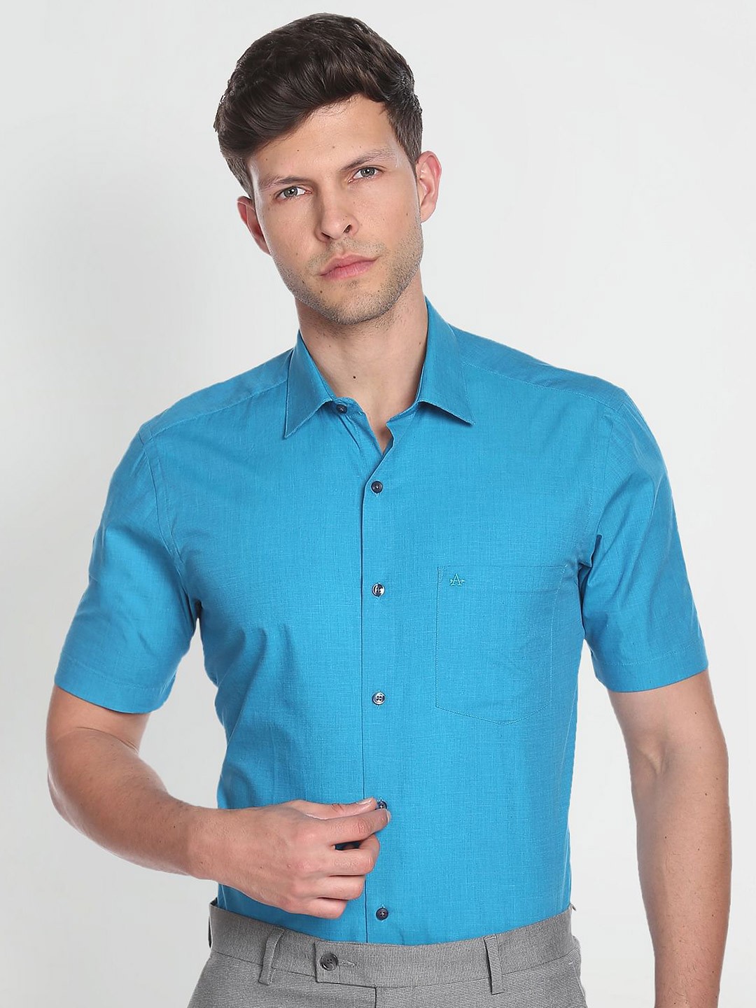 

Arrow Cutaway Collar Pure Cotton Formal Shirt, Blue