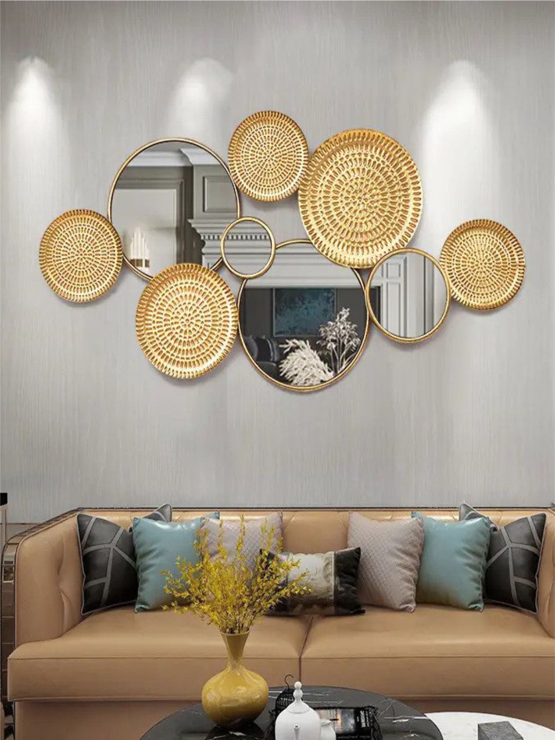 

The Art House Gold-Toned Platter Metal Wall Decor