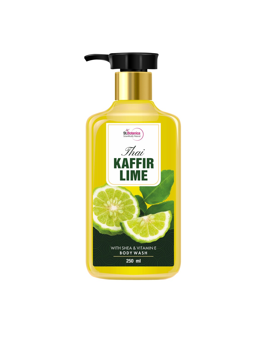 

St.Botanica Thai Kaffir Lime Body Wash With Shea & Vitamin E Shower Gel 250 ml, Blue
