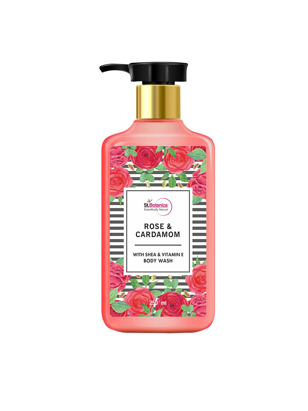 

St.Botanica Rose & Cardamom Body Wash With Shea & Vitamin E Shower Gel 250 ml, Blue