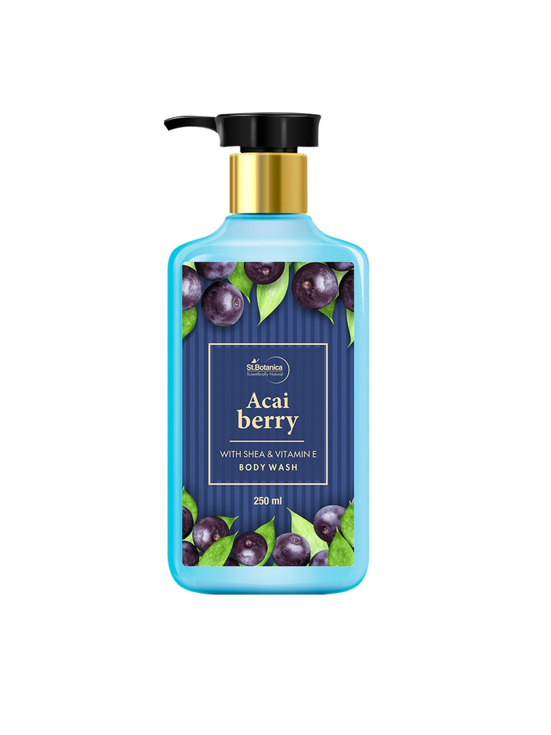 

St.Botanica Acai Berry Body Wash With Shea & Vitamin E Shower Gel 250 ml, Blue
