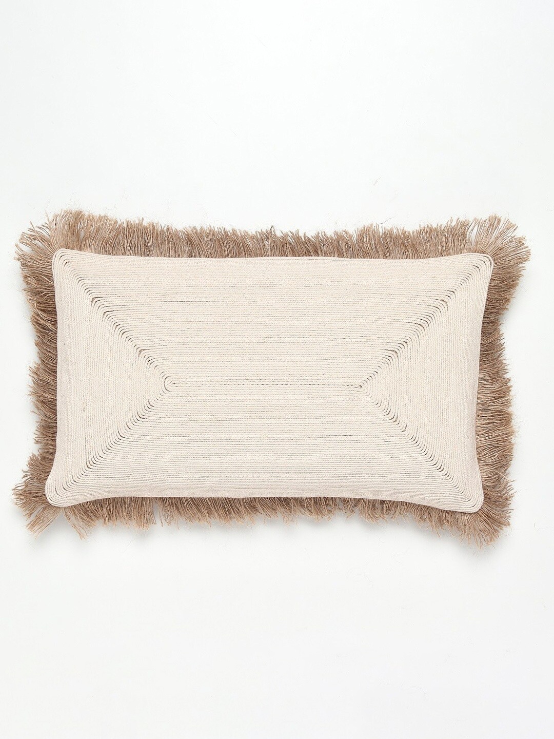 

HOUMN Brown Rectangle Cotton Cushion Cover