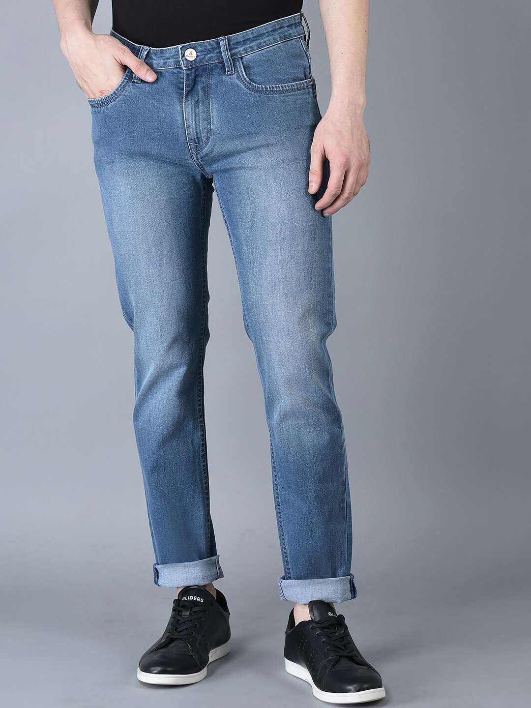 

CANOE Men Smart High-Rise Heavy Fade Jeans, Navy blue