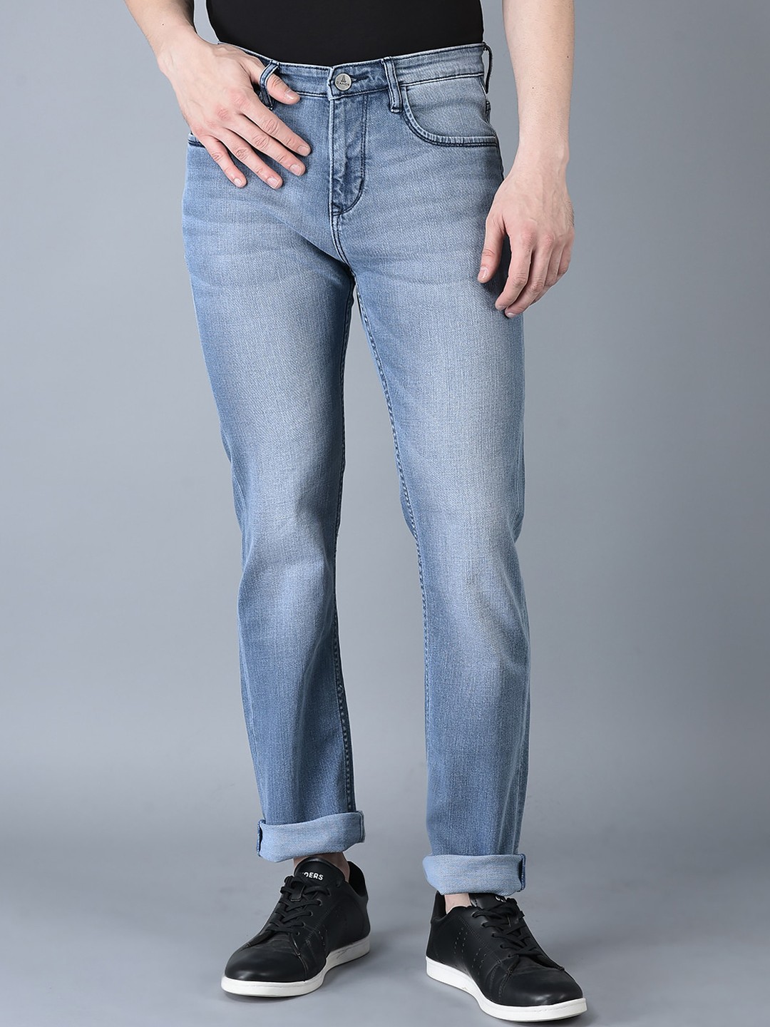 

CANOE Men Smart High-Rise Heavy Fade Jeans, Navy blue