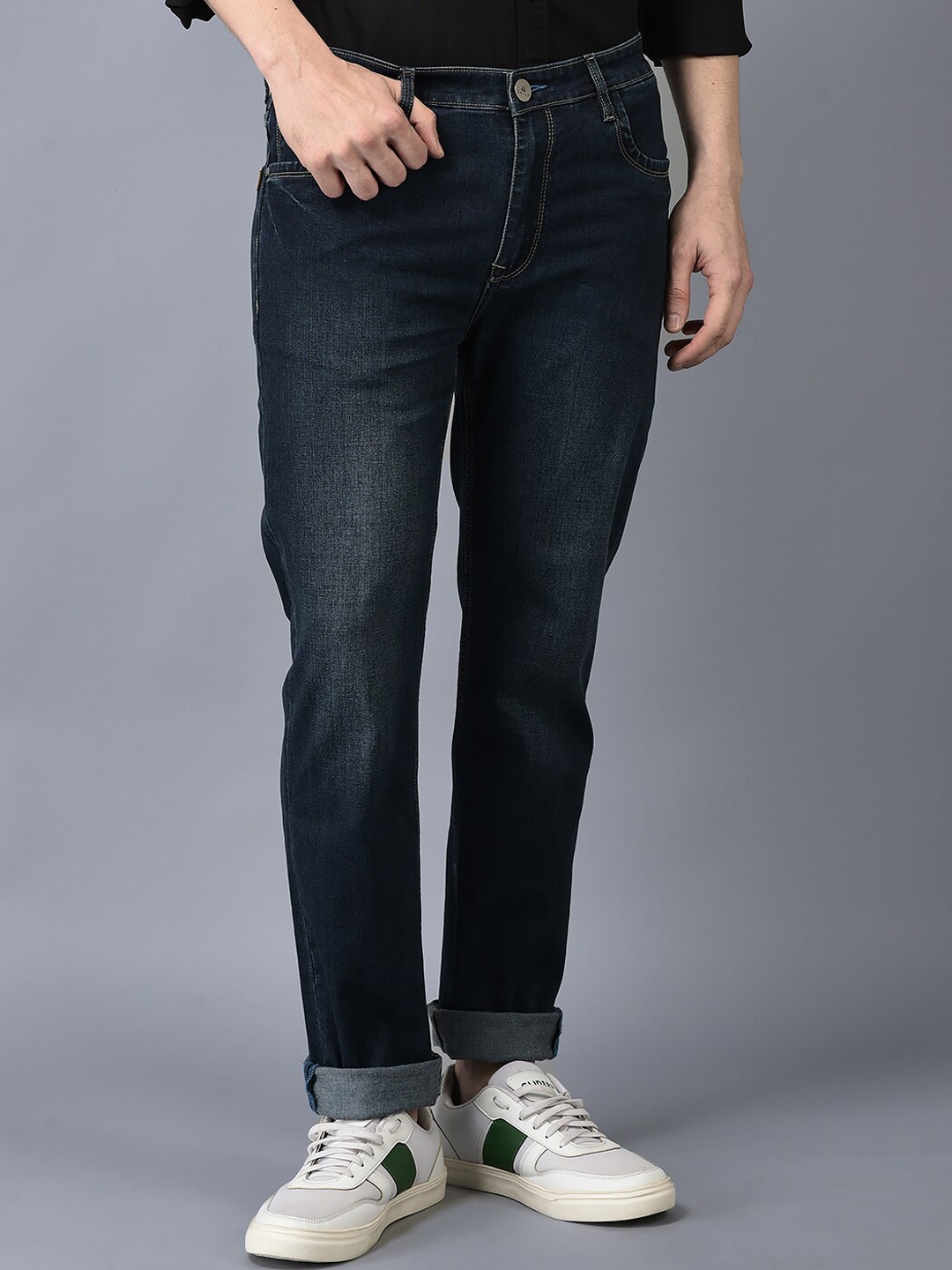 

CANOE Men Smart High-Rise Light Fade Jeans, Navy blue