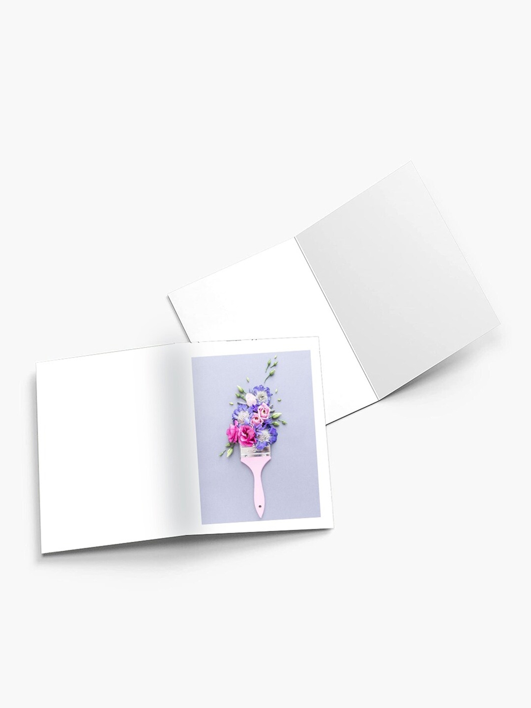 

K&U Set of 8 Paint Brush Printed Notecards With Envelopes, Multi