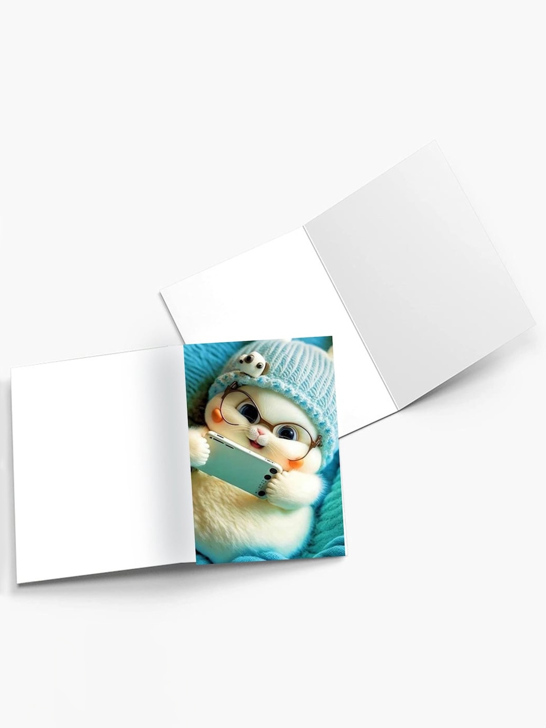 

K&U 8Pcs Cute Animals Printed Notecards With Envelopes, Green