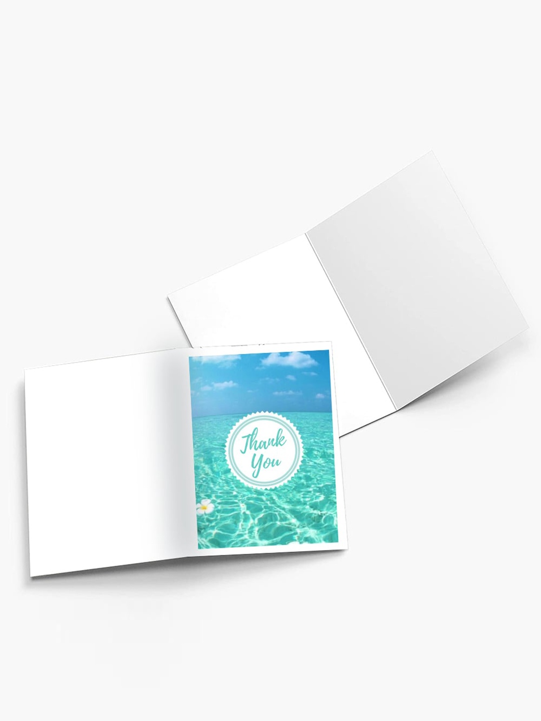 

K&U Set of 8 Beach Printed Notecards With Envelopes, Pink