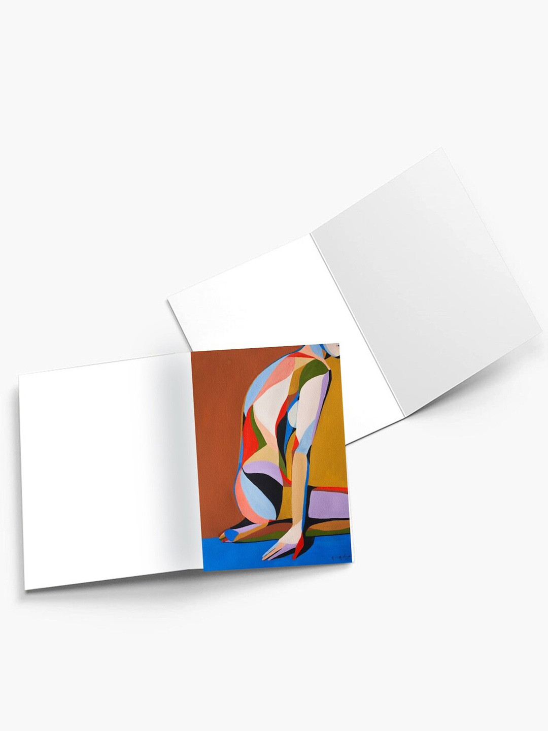 

K&U Set of 8 Art Printed Notecards With Envelopes, Purple
