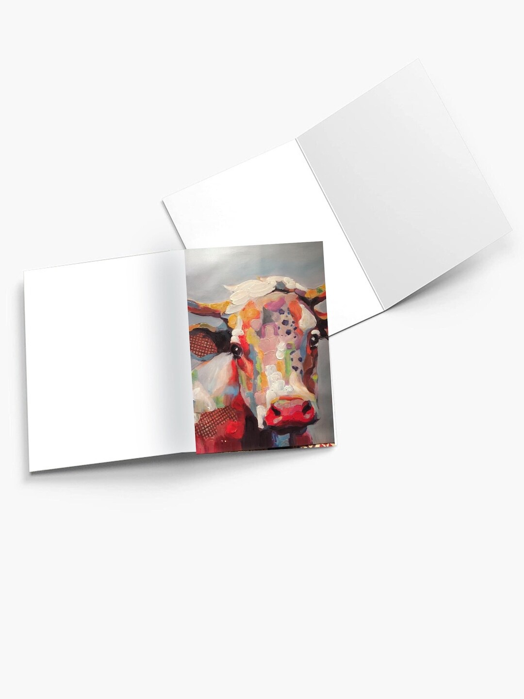 

K&U Set Of 8 Printed Notecards With Envelopes, Pink