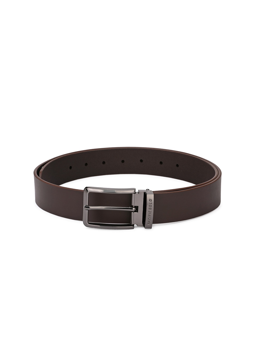 

Pacific Gold Men Leather Tang Leather Formal Belt, Brown