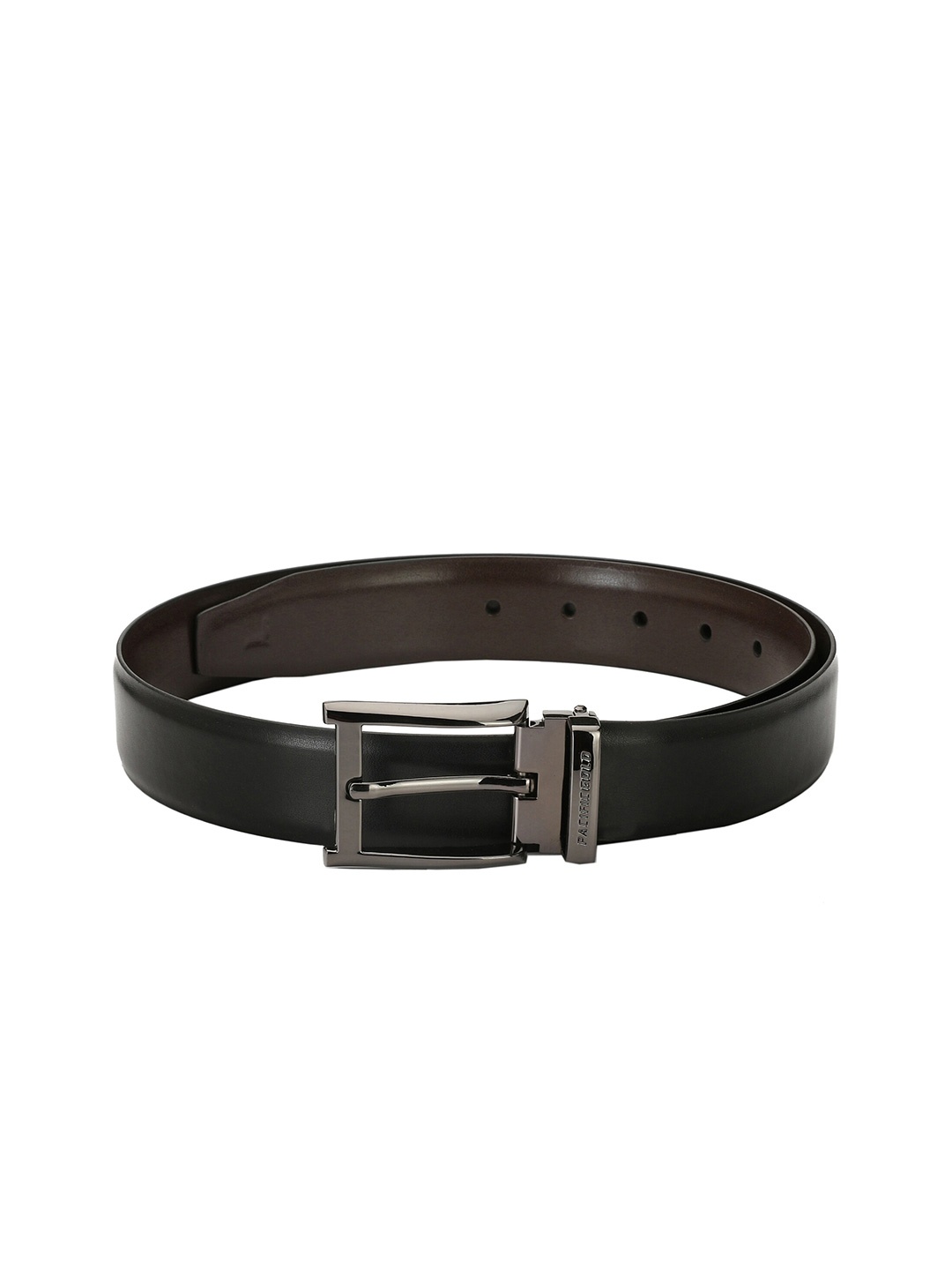 

Pacific Gold Men Synthetic Leather Reversible Belt, Black