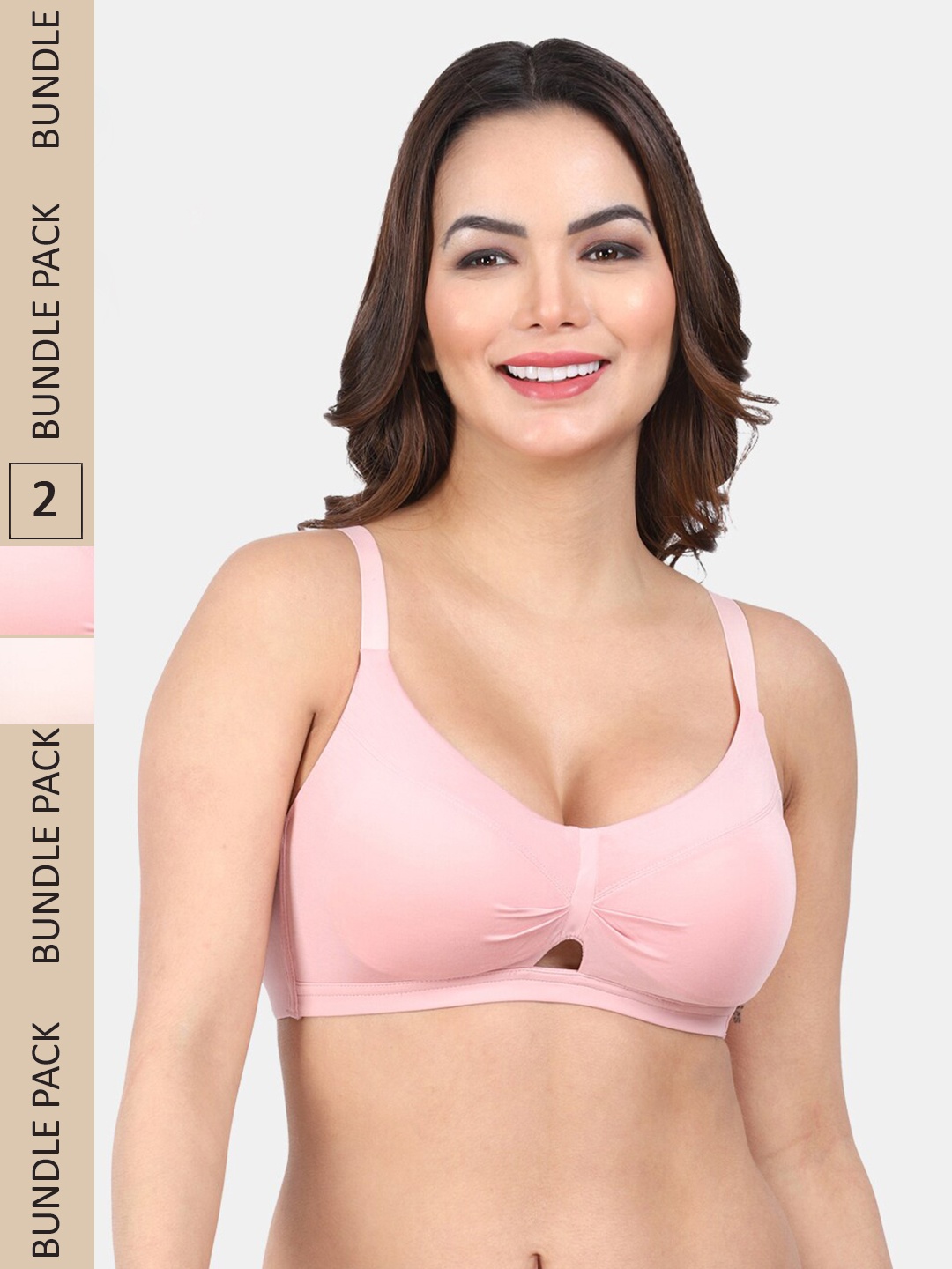 

Amour Secret Pack Of 3 Full Coverage Medium Padded T-Shirt Bra, Pink