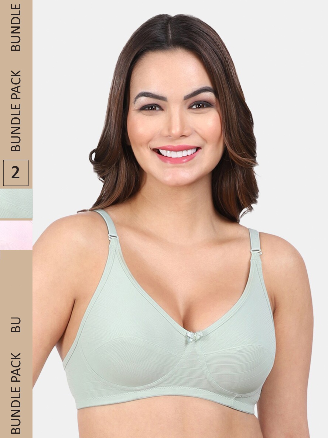 

Amour Secret Pack Of 2 Non Padded All Day Comfort Everyday Bra, Sea green